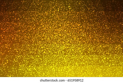 Dark Yellow vector christmas polygon background. Low poly Illustration consisting of triangles with snowflakes. Texture background of New Year celebration.