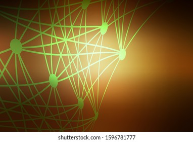 Dark Yellow vector colorful blur backdrop. Abstract colorful illustration with gradient. Completely new design for your business.