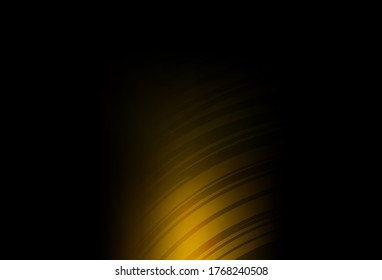 Fondo de color negro vectorial amarillo oscuro. Ilustración creativa en estilo de semitono con gradiente. Nuevo estilo para el diseño de su negocio.