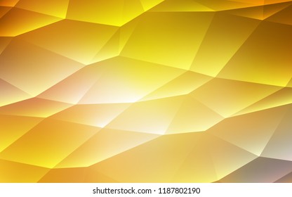 Dark Yellow vector cover in polygonal style. Illustration with set of colorful triangles. Pattern for commercials.
