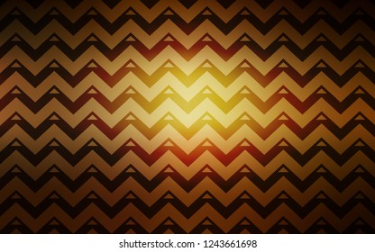 Dark Yellow vector cover with polygonal style. Triangles on abstract background with colorful gradient. Smart design for your adverts.