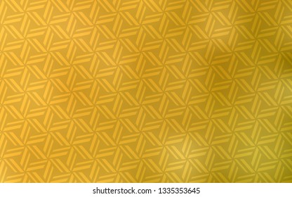 Dark Yellow vector cover with polygonal style. Modern abstract illustration with colorful triangles. Pattern for busines ad, booklets, leaflets
