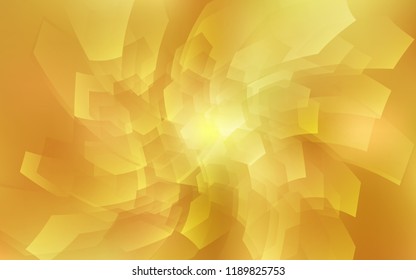Dark Yellow vector cover with set of hexagons. Design in abstract style with hexagons. Pattern can for your ad, booklets.
