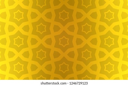 Dark Yellow vector cover with small and big stars. Shining colored illustration with stars. Pattern for wrapping gifts.