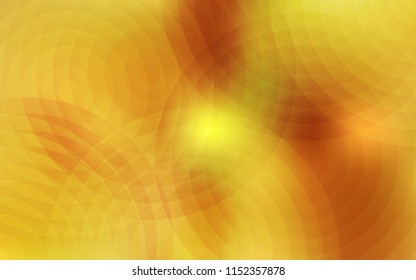 Dark Yellow vector cover with spots. Glitter abstract illustration with blurred drops of rain. Pattern can be used as texture of wallpapers.