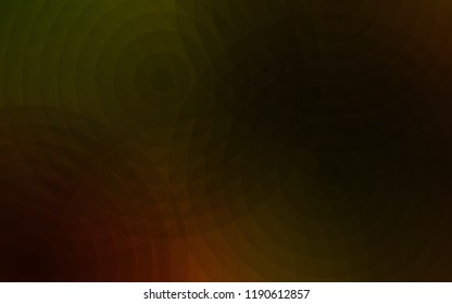 Dark Yellow vector cover with spots. Illustration with set of shining colorful abstract circles. Beautiful design for your business advert.