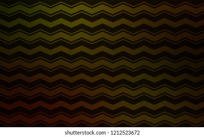 Dark Yellow vector cover with stright stripes. Lines on blurred abstract background with gradient. Pattern for ads, posters, banners.