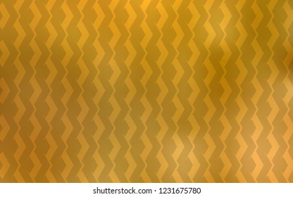 Dark Yellow vector cover with stright stripes. Colorful shining illustration with lines on abstract template. Template for your beautiful backgrounds.