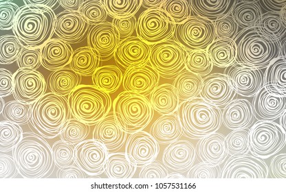 Dark Yellow vector doodle blurred template. Roses on blurred abstract background with gradient. The pattern can be used for heads of websites and designs.