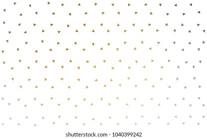 Dark Yellow vector geometric simple minimalistic background, which consist of triangles on white background. Triangular pattern with gradient for your business design. 