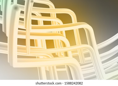 Dark Yellow vector glossy abstract layout. Creative illustration in halftone style with gradient. Blurred design for your web site.