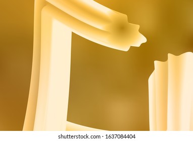 Dark Yellow vector glossy abstract background. Abstract colorful illustration with gradient. New way of your design.