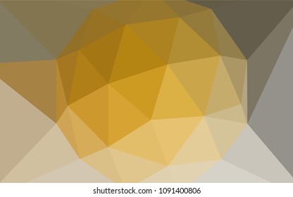 Dark Yellow vector gradient triangles texture. A completely new color illustration in a polygonal style. A new texture for your web site.