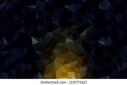 Dark Yellow vector gradient triangles template. Creative illustration in halftone style with triangles. A new texture for your web site.