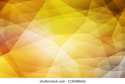 Dark Yellow vector gradient triangles texture. Creative illustration in halftone style with triangles. Best triangular design for your business.