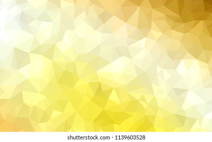 Dark Yellow vector gradient triangles texture. Colorful abstract illustration with triangles. A completely new design for your leaflet.