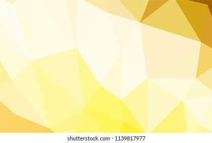 Dark Yellow vector gradient triangles template. Glitter abstract illustration with an elegant triangles. Polygonal design for your web site.
