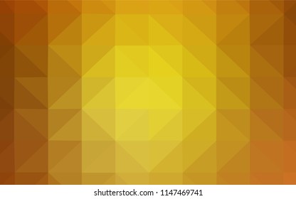 Dark Yellow vector gradient triangles pattern. Elegant bright polygonal illustration with gradient. Pattern for a brand book's backdrop.