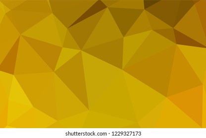 Dark Yellow vector gradient triangles pattern. Shining colorful illustration with triangles. Brand new style for your business design.