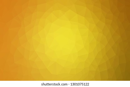 Dark Yellow vector gradient triangles pattern. Polygonal abstract illustration with gradient. Textured pattern for your backgrounds.