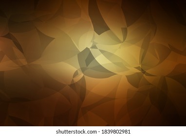 Dark Yellow vector gradient triangles texture. Creative illustration in halftone style with triangles. Polygonal design for your web site.