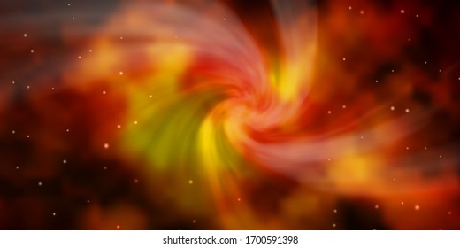 Dark Yellow vector layout with bright stars. Shining colorful illustration with small and big stars. Pattern for wrapping gifts.