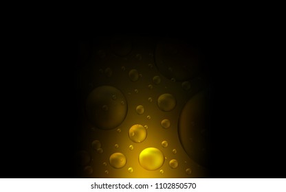 Dark Yellow vector layout with circle shapes. Blurred decorative design in abstract style with bubbles. The pattern can be used for beautiful websites.