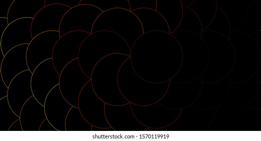 Dark Yellow vector layout with circle shapes. Abstract illustration with colorful spots in nature style. New template for a brand book.