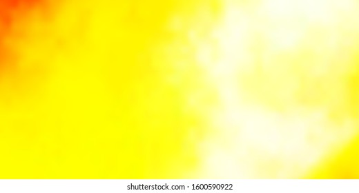 Dark Yellow vector layout with cloudscape. Shining illustration with abstract gradient clouds. Colorful pattern for appdesign.