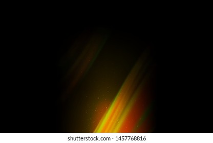 Dark Yellow vector layout with cosmic stars. Glitter abstract illustration with colorful cosmic stars. Best design for your ad, poster, banner.