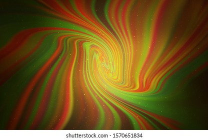 Dark Yellow vector layout with cosmic stars. Blurred decorative design in simple style with galaxy stars. Best design for your ad, poster, banner.