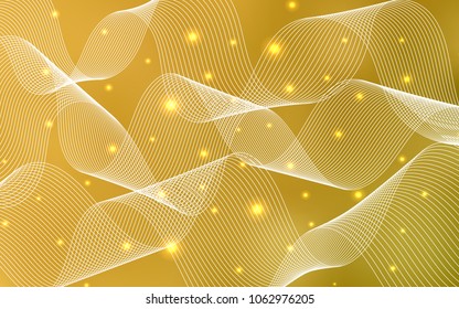Dark Yellow vector layout with festival confetti. Confetti on blurred abstract background with colorful gradient. The pattern can be used for birthday gifts, congratulations.