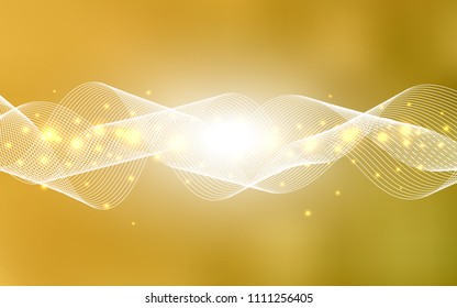 Dark Yellow vector layout with festival confetti. Decorative shining illustration with ribbons on abstract template. New design for ad, poster, banner of your Party.