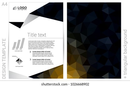 Dark Yellow vector  layout for Leaflets. Glitter abstract design concept with text box. Pattern for ads, leaflets, labels of your business.