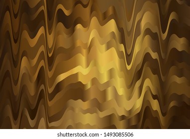 Dark Yellow vector layout with wry lines. Geometric illustration in abstract style with gradient.  Template for cell phone screens.