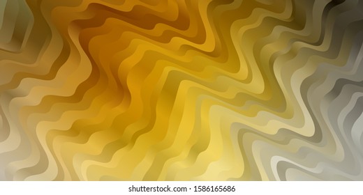 Dark Yellow vector layout with wry lines. Colorful geometric sample with gradient curves.  Template for your UI design.