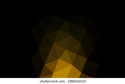 Dark Yellow vector low poly layout. Elegant bright polygonal illustration with gradient. A completely new design for your business.