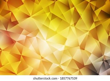 Dark Yellow vector low poly background. Triangular geometric sample with gradient.  A new texture for your web site.
