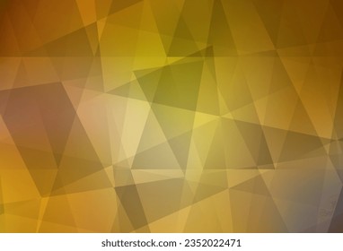 Dark Yellow vector low poly texture. Shining colorful illustration with triangles. Pattern for a brand book's backdrop.