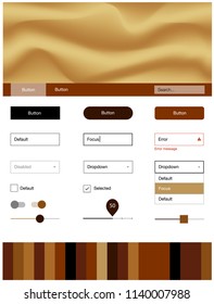 Dark Yellow vector Material Design Kit with liquid shapes. Colorful illustration in abstract memphis style with gradient. This sample is for your website.