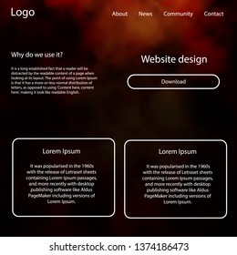 Dark Yellow vector Material Design Kit with stars. Simple Material Design Kit with colorful clouds in header. Modern template for your landing page.