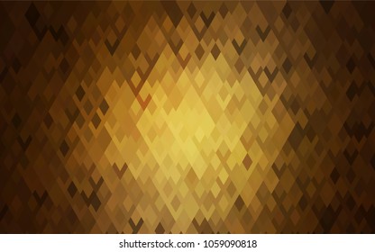 Dark Yellow vector modern geometrical background. Abstract template. Geometric pattern in square style with gradient.
