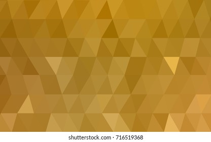 Dark Yellow vector modern geometrical abstract background. Texture, new background. Geometric background in Origami style with gradient. 