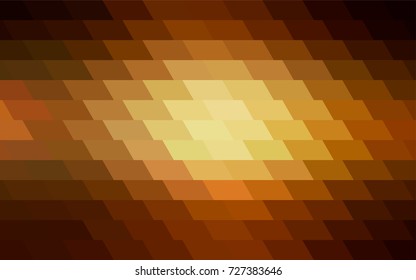 Dark Yellow vector modern geometrical background. Abstract template. Geometric pattern in square style with gradient.