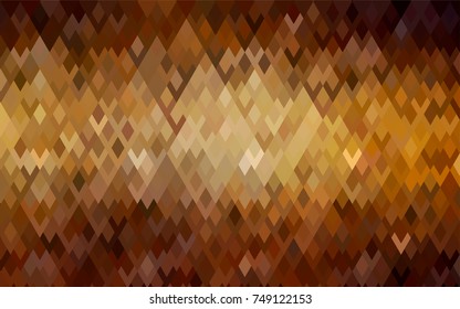 Dark Yellow vector modern geometrical background. Abstract template. Geometric pattern in square style with gradient.