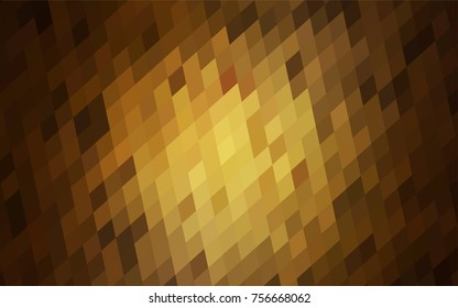 Dark Yellow vector modern geometrical background. Abstract template. Geometric pattern in square style with gradient.