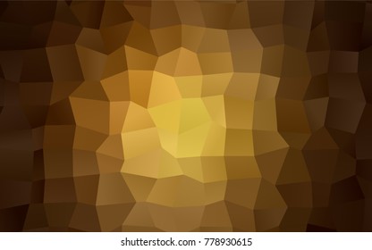 Dark Yellow vector modern geometrical background. Abstract template. Geometric pattern in square style with gradient.