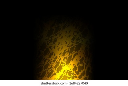 Dark Yellow vector natural abstract background. Glitter abstract illustration with doodles and lines drawn by child. The textured pattern can be used for website.