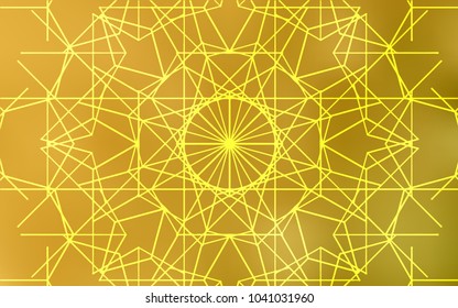 Dark Yellow vector natural elegant artwork. Decorative shining childish illustration with doodles on abstract template. Hand painted design for web, wrapping, wallpaper.
