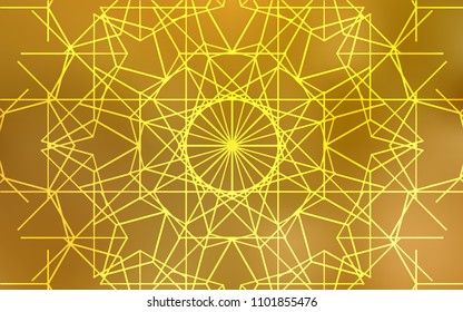 Dark Yellow vector natural elegant background. Modern geometrical abstract illustration with doodles drawn by child. The pattern can be used for heads of websites and designs.
